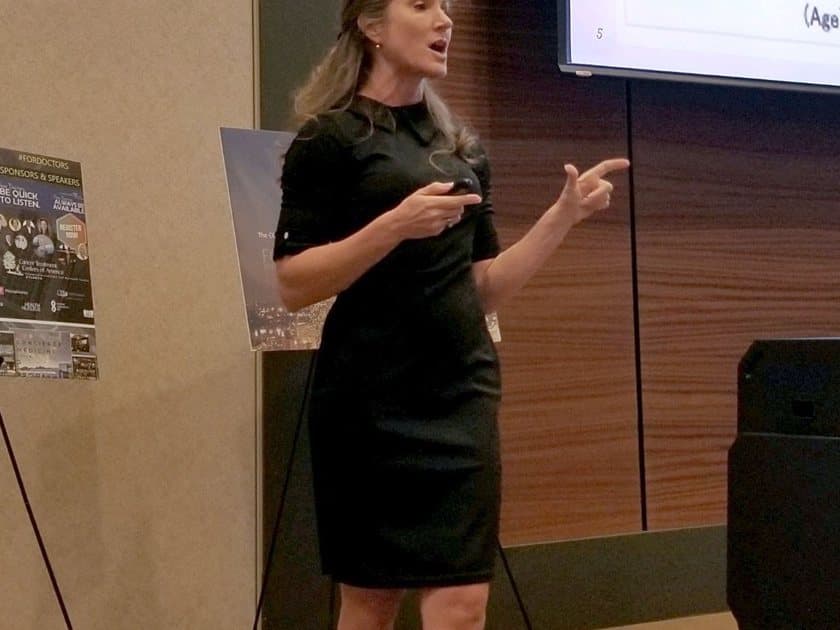 Dr. Ferree on stage