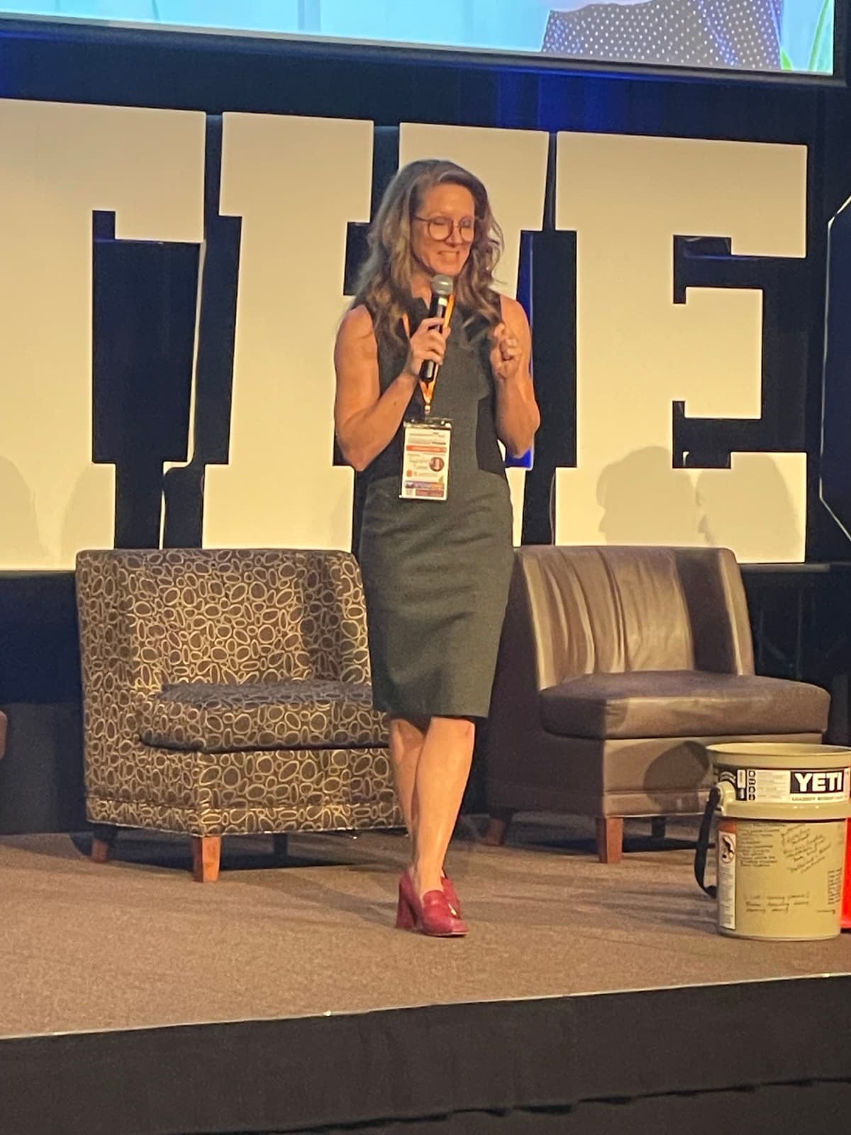 Dr. Ferree at a speaking engagement